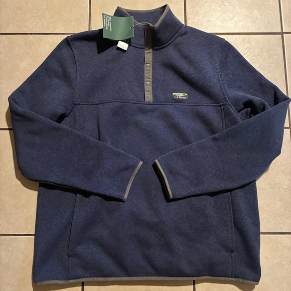 L.L. Bean Other - NWT L.L. Bean Men's XL Slightly Fitted Navy Fleece Pullover Sweater